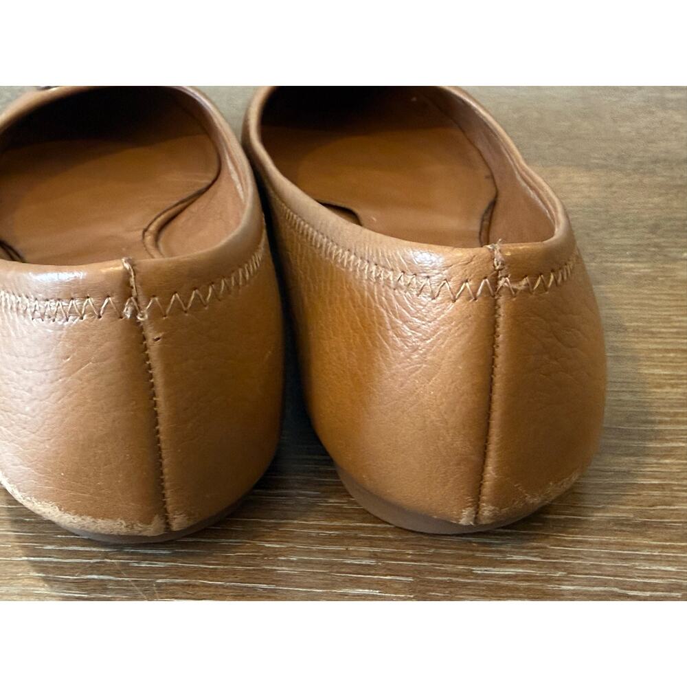 TORY BURCH Camel Reval Ballet Flat Women 7 Leather Flats light tan - Picture 4 of 8